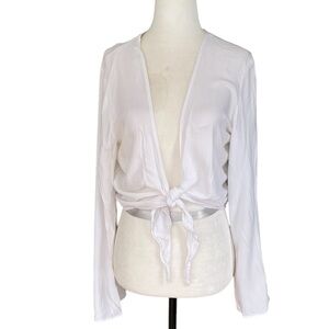 SIM AND SAM FRONT TIE BLOUSE